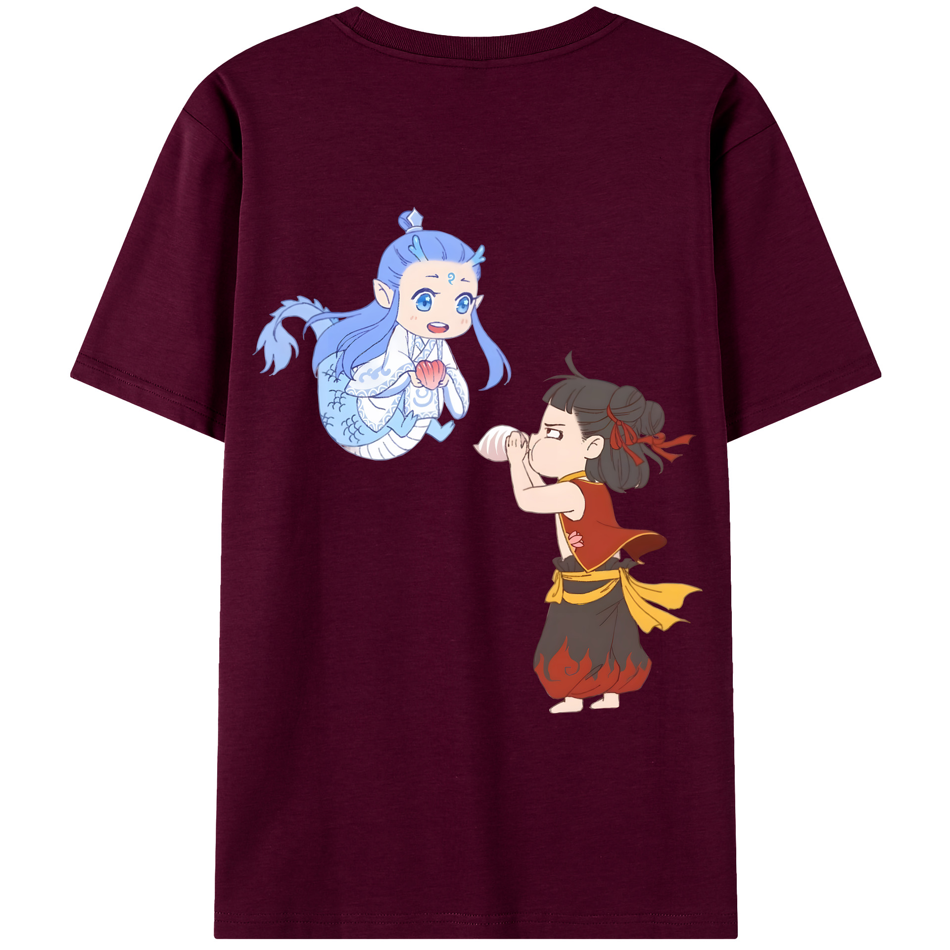 （画像用） Ne Zha 2 ナタ 魔童の大暴れ レディース半袖Tシャツ(バックプリント)